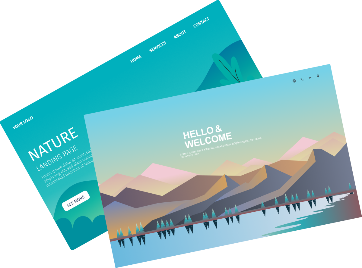 Zwei Beispiele für eine Homepage