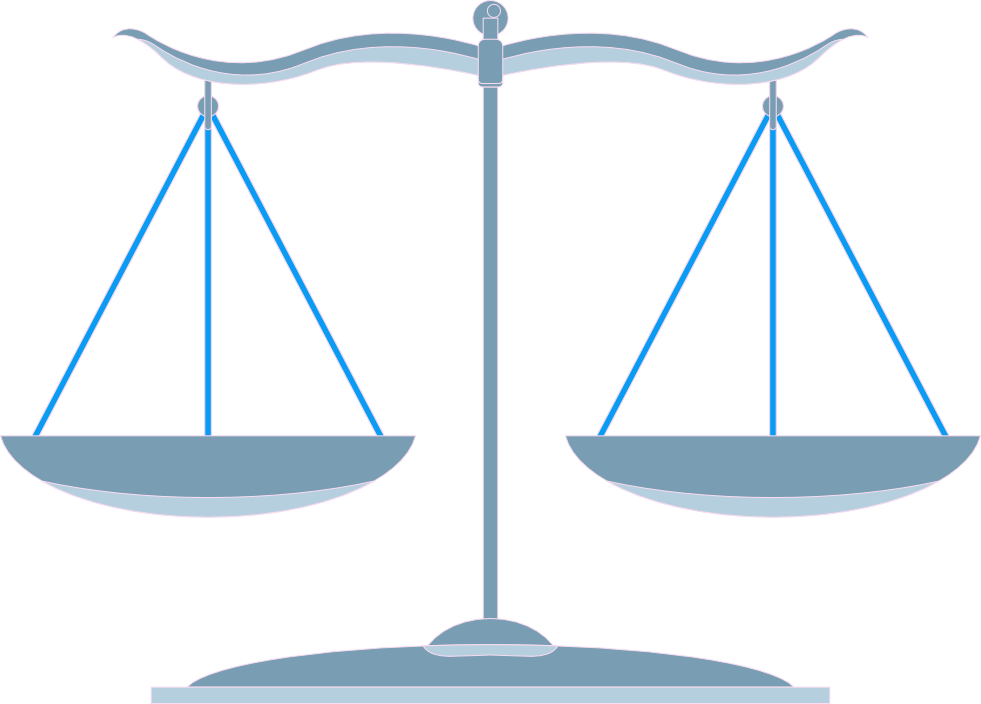 Graue Waage der Justitia