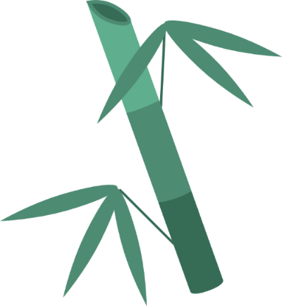 Ein Stück dunkelgrüner Bambus 